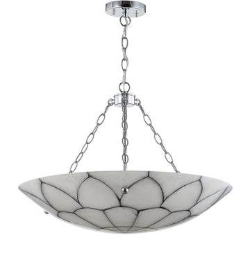 Bailey 23.5" Adjustable Marble/Metal LED Chandelier - JONATHAN Y